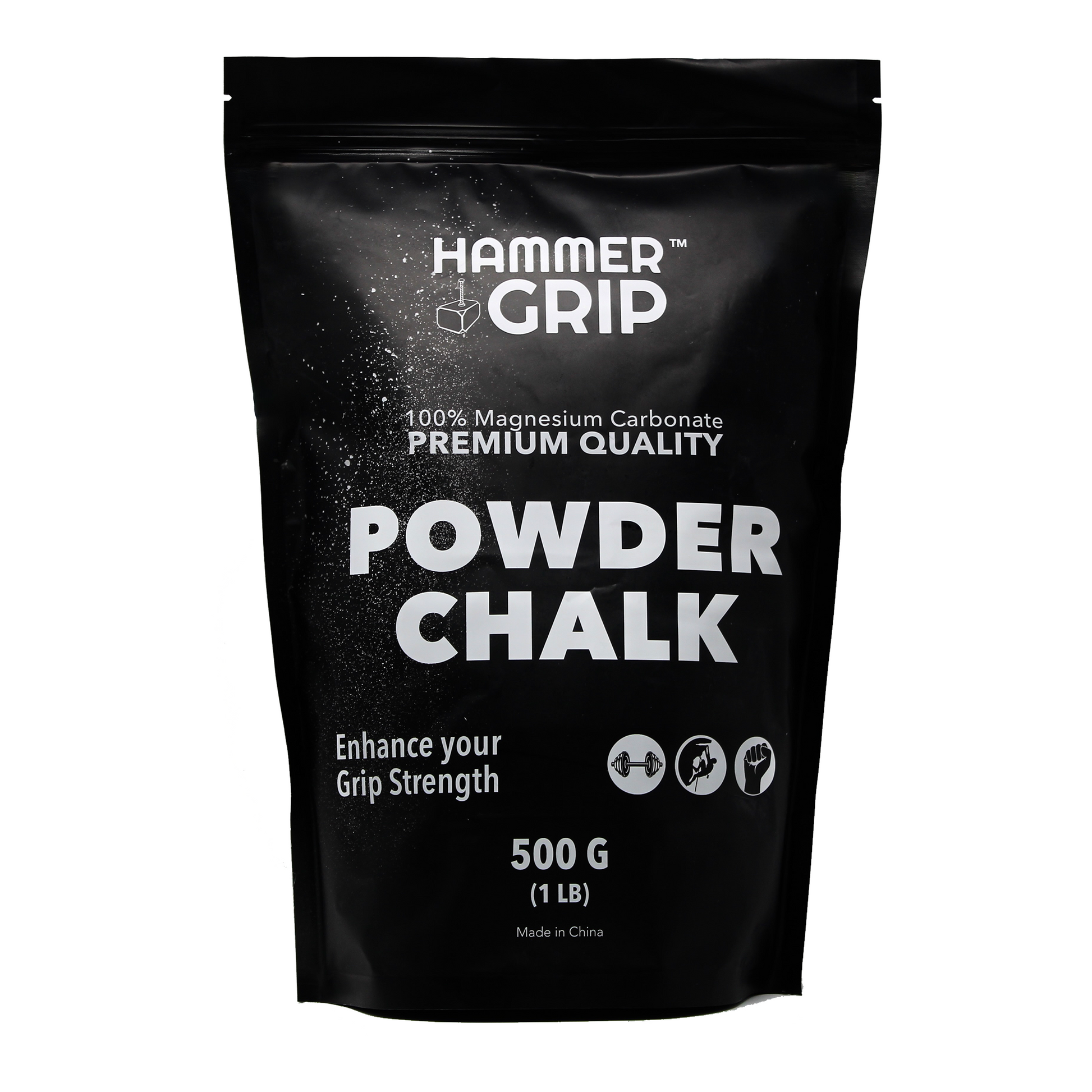 powder chalk for weightlifting gymnastics climbing 500g front