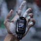 liquid chalk bottle in hand with applied liquid chalk